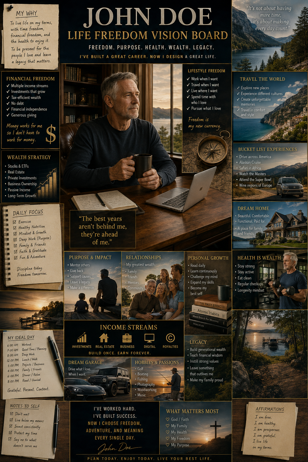 John Doe — Dream Lyfe Vision Board example